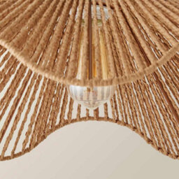 Valuelights Farai Natural Woven Rope Wave Ceiling Lamp Shade And Bulb - thumbnail 4