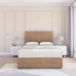 "Sloomy 3Ft Manhattan Divan Bed Base Sand Naples ,2 Drawers & 54"" Floor Standing Headboard - Single" - thumbnail 2