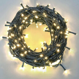 Shatchi 100 Warm White Leds Multifunction Timer Outdoor String Fairy Lights 10M - thumbnail 2