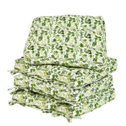 Dibor Set Of 4 Green Square Summer Outdoor Garden Chair Seat Pad Cushions - thumbnail 2