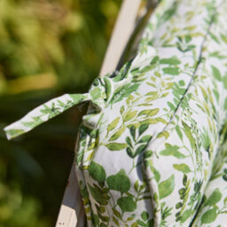 Dibor Set Of 4 Green Square Summer Outdoor Garden Chair Seat Pad Cushions - thumbnail 4