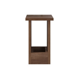 Decortie Tasos Modern Slim Side End Coffee Table 30Cm Particle Board Legs Natural Walnut Effect Living Room H 50.5Cm - thumbnail 2