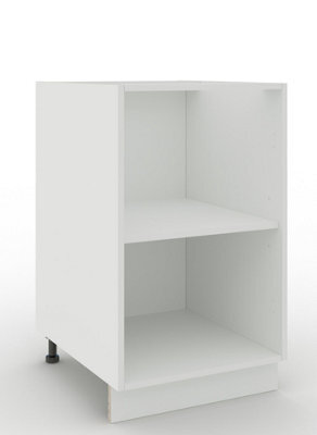 Jd Greta Adjustable Legs Kitchen Base Unit 500mm Storage Cabinet - White Matt (No Doors) - image 1