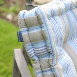 Dibor Giant Oxford Blue Striped Outdoor Garden Chair Seat Pad Cushion - thumbnail 5
