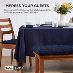 Homescapes Outdoor Bench Cushion Navy, 2 Seater Garden Seat Pad Cushion 108Cm Wide For Furniture, Kitchen, Dining & Indoor - thumbnail 7