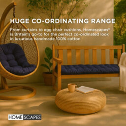 Homescapes Outdoor Bench Cushion Navy, 2 Seater Garden Seat Pad Cushion 108Cm Wide For Furniture, Kitchen, Dining & Indoor - thumbnail 9
