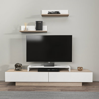 Decorotika Lusi Tv Stand Tv Unit For Tvs Up To 80 Inch Cordoba White - image 1