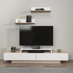 Decorotika Lusi Tv Stand Tv Unit For Tvs Up To 80 Inch Cordoba White - thumbnail 1