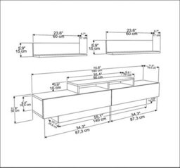 Decorotika Lusi Tv Stand Tv Unit For Tvs Up To 80 Inch Cordoba White - thumbnail 5