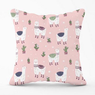 Warren Reed Designer Happy Lama Cushions 60Cm X 60Cm - image 1