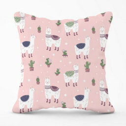 Warren Reed Designer Happy Lama Cushions 60Cm X 60Cm - thumbnail 1