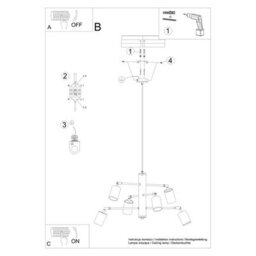 Sollux Lighting Lemmi Steel White 6 Lights Modern Chandelier - thumbnail 6