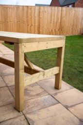 Forest Garden Dining Wooden Garden Furniture Table 1.8M - thumbnail 3