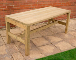Forest Garden Dining Wooden Garden Furniture Table 1.8M - thumbnail 1