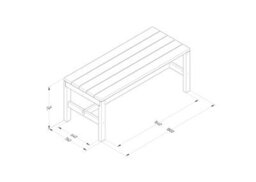 Forest Garden Dining Wooden Garden Furniture Table 1.8M - thumbnail 5