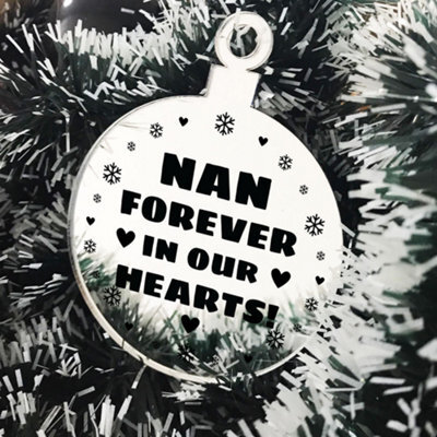 Red Ocean Hanging Acrylic Memorial Christmas Decoration For Nan Special Memorial Gift Beautiful Keepsake - image 1