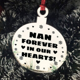 Red Ocean Hanging Acrylic Memorial Christmas Decoration For Nan Special Memorial Gift Beautiful Keepsake - thumbnail 6