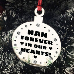 Red Ocean Hanging Acrylic Memorial Christmas Decoration For Nan Special Memorial Gift Beautiful Keepsake - thumbnail 3