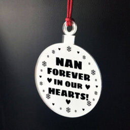 Red Ocean Hanging Acrylic Memorial Christmas Decoration For Nan Special Memorial Gift Beautiful Keepsake - thumbnail 2