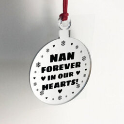 Red Ocean Hanging Acrylic Memorial Christmas Decoration For Nan Special Memorial Gift Beautiful Keepsake - thumbnail 4