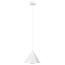 Wyld And Coco Novalumen White Cone Pendant Lamp Modern Industrial Ceiling Light For Living Room And Dining Room - thumbnail 1