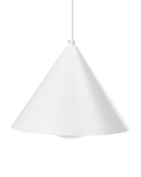 Wyld And Coco Novalumen White Cone Pendant Lamp Modern Industrial Ceiling Light For Living Room And Dining Room - thumbnail 3