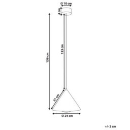 Wyld And Coco Novalumen White Cone Pendant Lamp Modern Industrial Ceiling Light For Living Room And Dining Room - thumbnail 4
