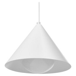 Wyld And Coco Novalumen White Cone Pendant Lamp Modern Industrial Ceiling Light For Living Room And Dining Room - thumbnail 6
