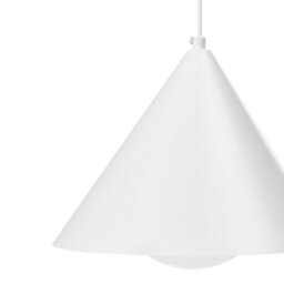 Wyld And Coco Novalumen White Cone Pendant Lamp Modern Industrial Ceiling Light For Living Room And Dining Room - thumbnail 7