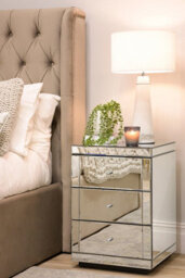 my furniture Pair Of Lucia Mirrored Bedside Tables - thumbnail 2