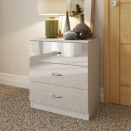 Fwstyle Chilton 3 Drawer White Gloss Chest Of Drawers (H) 68.5 (W) 60 (D) 40Cm