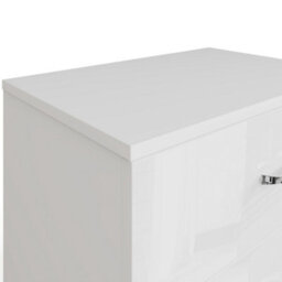 Fwstyle Chilton 3 Drawer White Gloss Chest Of Drawers (H) 68.5 (W) 60 (D) 40Cm - thumbnail 4