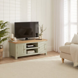 The Furniture Market Marbury Sage Green Widescreen Tv Unit - thumbnail 3