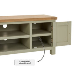 The Furniture Market Marbury Sage Green Widescreen Tv Unit - thumbnail 7