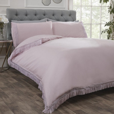 Rapport Tia Trellis Tasselled Duvet Cover Bedding Set