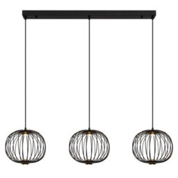 Luminosa Lighting Luminosa Galway Bar Pendant Ceiling Light Matt Black 3X Led 3000K - thumbnail 3