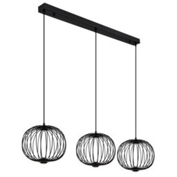 Luminosa Lighting Luminosa Galway Bar Pendant Ceiling Light Matt Black 3X Led 3000K - thumbnail 2