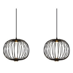 Luminosa Lighting Luminosa Galway Bar Pendant Ceiling Light Matt Black 3X Led 3000K - thumbnail 4
