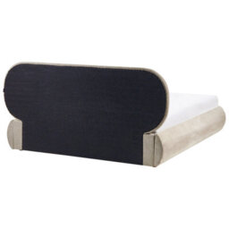 Beliani Ottoman Bed Fabric Campan 160 X 200 Cm (Eu King Size) Taupe - thumbnail 7