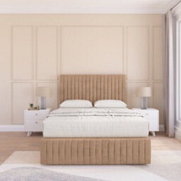 "Sloomy 3Ft Madison Divan Bed Base Sand Naples ,no Drawers, 12"" Footboard & 26"" Struts Headboard - Single" - thumbnail 2