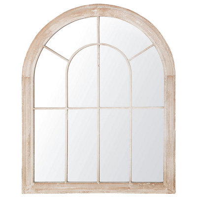 Beliani Wall Mirror Embry 69 Cm 88 Cm Metal Beige - image 1
