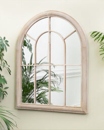 Beliani Wall Mirror Embry 69 Cm 88 Cm Metal Beige - thumbnail 2