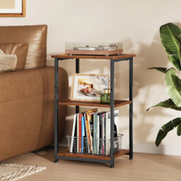 3 Tier Side End Table W/ Storage Shelf Bedside Table Bedroom Living Room Office - thumbnail 5