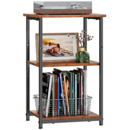 3 Tier Side End Table W/ Storage Shelf Bedside Table Bedroom Living Room Office - thumbnail 1