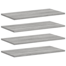 Berkfield Wall Shelves 4 Pcs Grey Sonoma 60X30X1.5 Cm Engineered Wood - thumbnail 2