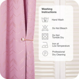 Deconovo Foil Printed Blackout Curtains Thermal Insulated Window Eyelet Curtains Bedroom Curtains 46 X 72 Inch Pink 2 Panels - thumbnail 9