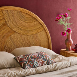 Sweeek - Natural Rattan Headboard Light Wood Bohemian Style Dimensions L160 X D4.5 X H130 Cm - thumbnail 4