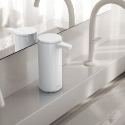 Simplehuman 266Ml Rechargeable Sensor Soap Pump, Automatic Hand Motion Soap Dispenser, White Steel - thumbnail 6