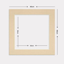 Ak Frames 40X40Cm Ivory Picture Mounts To Fit 30X30Cm Aperture Size - Mount Board Only (No Frame Included) - thumbnail 3