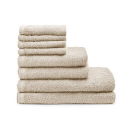 Catherine Lansfield Quick Dry Cotton 30X30 Cm, 50X85 Cm, 270X120 Cm 8 Piece Towel Set Natural - thumbnail 3